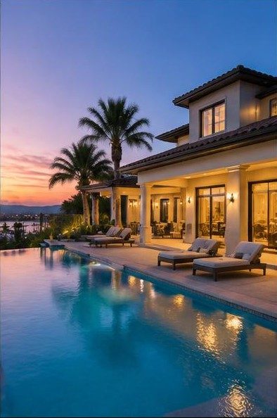 Poolside Dusk